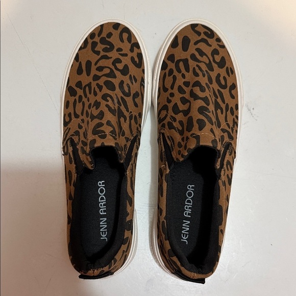 Jenn Ardor Shoes - Jenn Ardor Leopard-Print Slip On Sneakers in Brown and Black